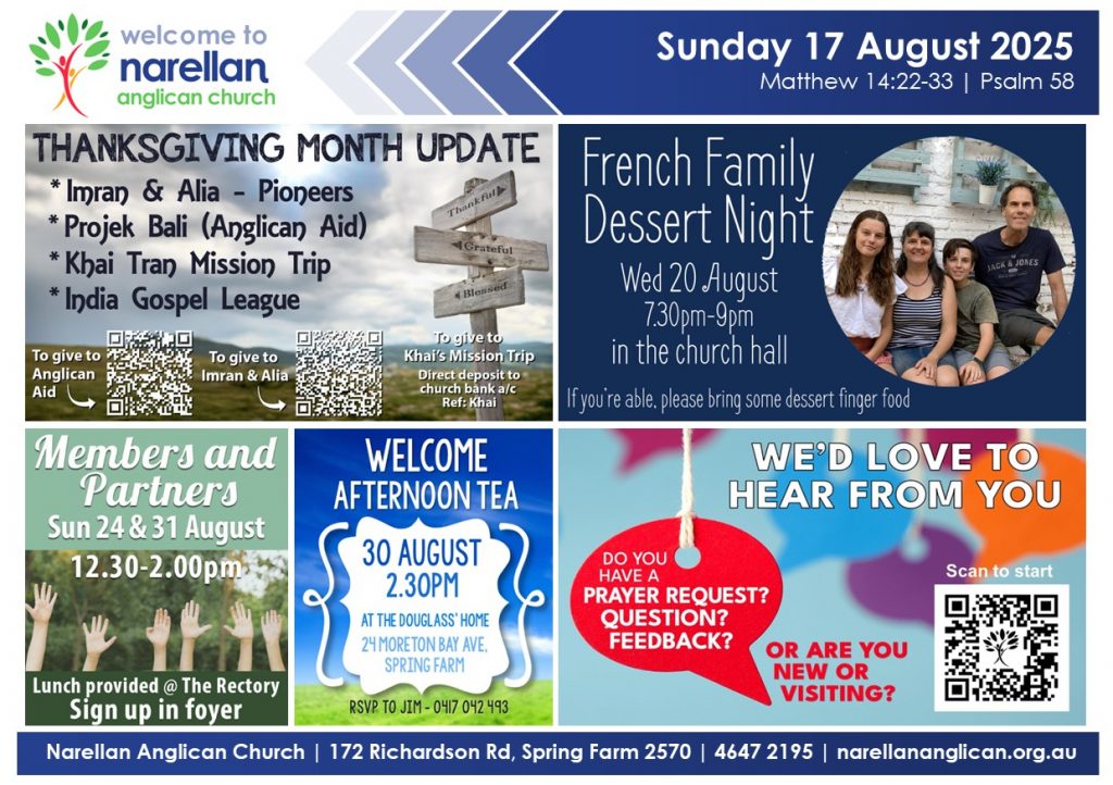 Church News 17 Aug 2025