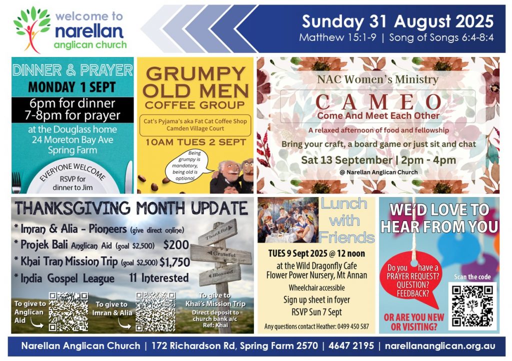 Church News 31st August 2025